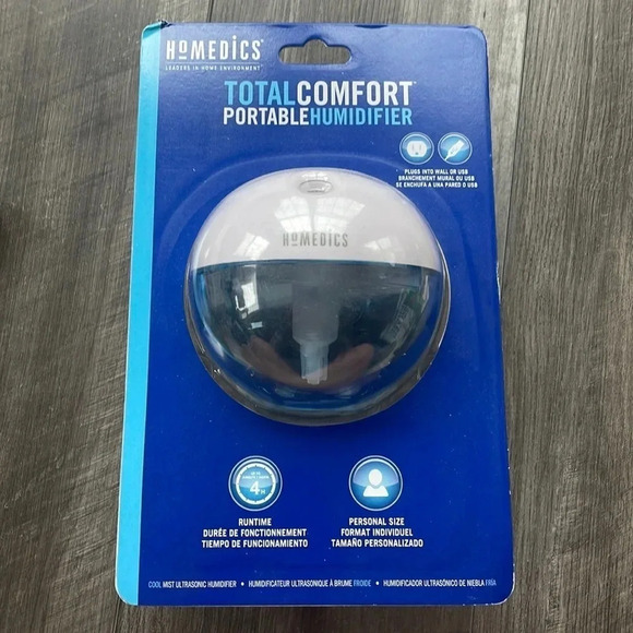 Homedics Total Comfort Portable Humidifier Lasts 4 Hours! NEW - Picture 1 of 2